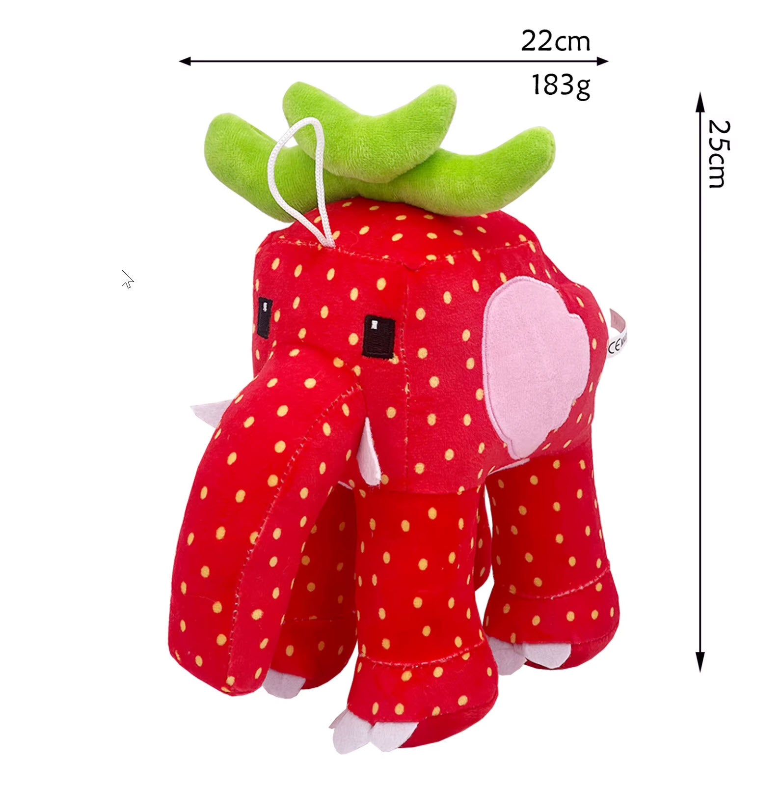 Strawberry Elephant Brainrot Stoff-Figur