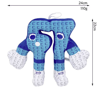 Brainrot Plüschtier 67 Six-Seven Blau