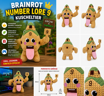 Lore 9 Stoff-Figur – Kuscheliges Plüschtier - Brainrot Style Stoff-Figur